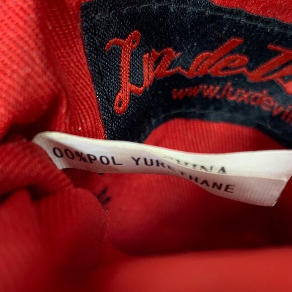 Lux De Ville Red Faux Patent Leather Coin Purse Silver Metal Kiss Lock Frame - Picture 5 of 7